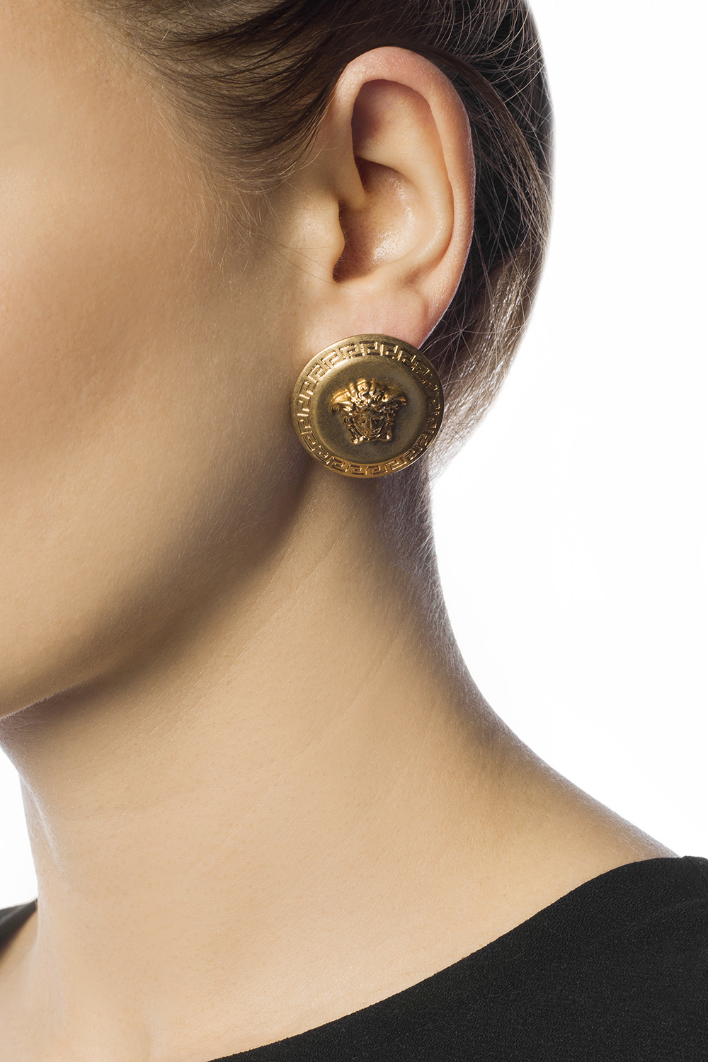 Versace store gold earrings